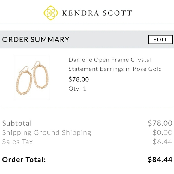 Kendra Scott Danielle Open Frame Crystal Statement - Picture 4 of 4